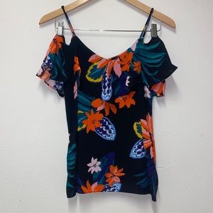 NWOT Old Navy Off the Shoulder Tropical Top